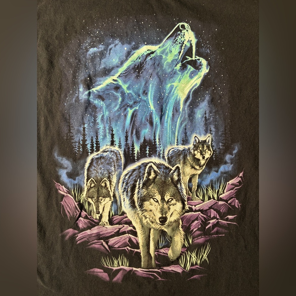 DOM Howling Wolf Pack Nature Graphic T Shirt - Picture 6 of 8